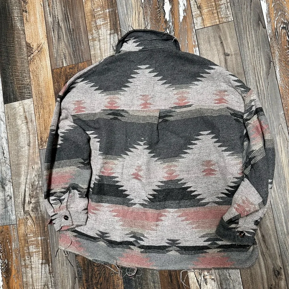 Southwestern Patterned Button-Up Jacket - Picture 3 of 4
